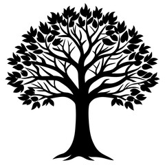 Obraz premium Tree vector and illustration on white background