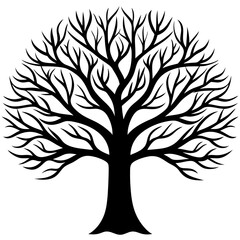 Obraz premium Tree vector and illustration on white background