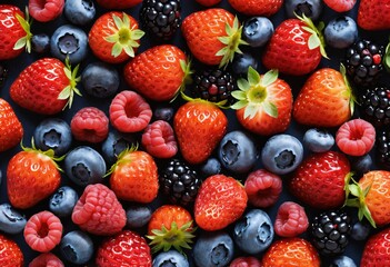 Fototapeta premium All kind of fresh berries