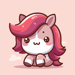 Cute and beautiful pony vector