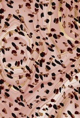 Leopard skin pattern, animal fur seamless design