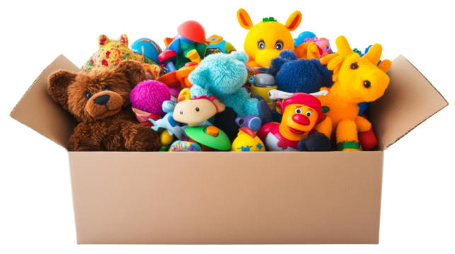 Box full of toys