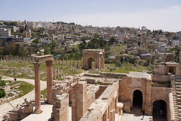 Roman ruins in Jerash, Jordan