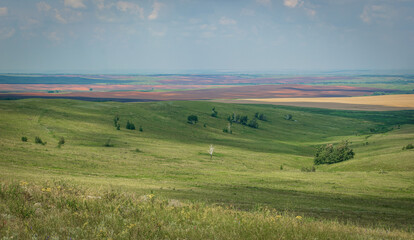 Fototapeta premium Summer fields and hills