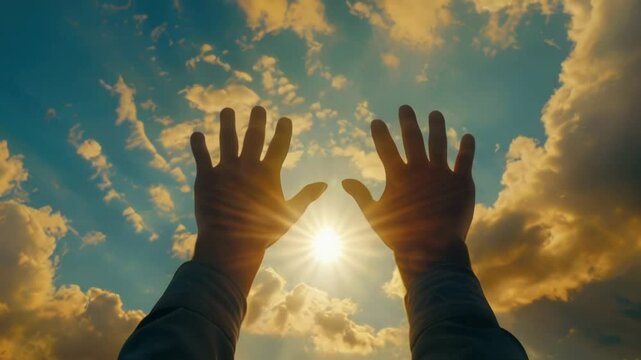 Christian concept background. fighting and victory for god.