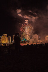 father and chail enjoin awesome fireworks