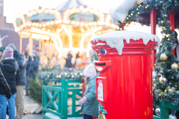 Decor at the festival of Christmas Fair in the center of the Old City  Gdansk Poland © Sheviakova