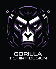 Gorilla Vector T Shirt Design 