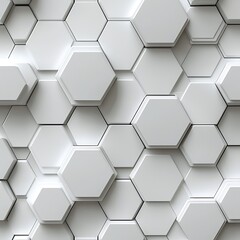 Obraz premium Majestic Illustration Highlighting Hexagonal White Geometric Patterns Styled With Advanced and Smooth Abstract background