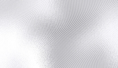 Background white waves. Abstract pattern. Geometric line. Light gray texture. Digital tech. Technology 3d stripe. Design of modern shape. Gray graphic gradient. Mini wallpaper. Vector illustration © Omeris