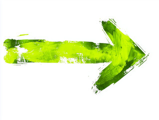 Green vector directional arrow on a white background