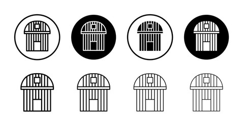 barn farm icon logo sign set vector outline