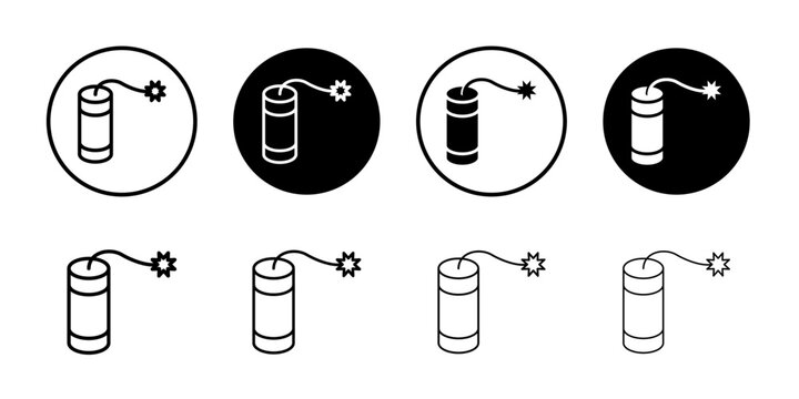 dynamite icon logo sign set vector outline