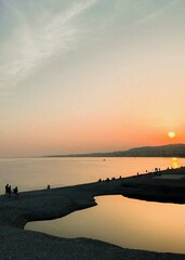 Europe Summer Sunset Nice France Beach