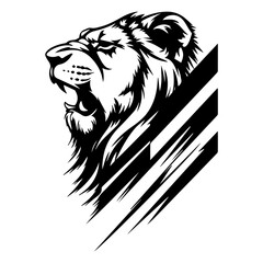 Obraz premium creative lion logo design with sharp and sleek details