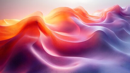 Obraz premium Weightless organic forms in a futuristic aesthetic with bold tones and flowing textures softly illuminated