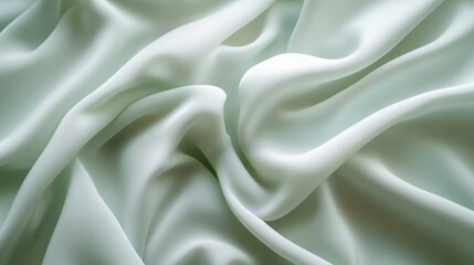 Obraz premium Soft white fabric draped elegantly with gentle folds creating a serene and calming visual effect