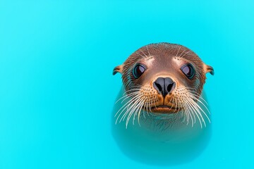 A photograph of a Mediterranean monk seal diving in Gökova Bay, Turkey.