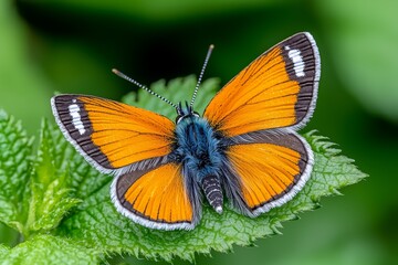 Obraz premium The Scarce Fritillary, scientifically known as Euphydryas maturna, is an endangered and protected butterfly species in Sweden. This insect plays a crucial role in pollination and is vital to the