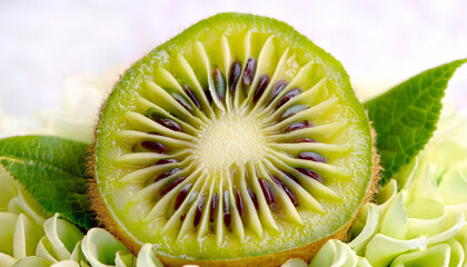 Zielony owoc kiwi. 