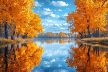 Autumn hues along the Mississippi River near Minneapolis reveal the impact of climate change, evidenced by reduced water levels.