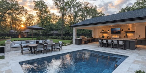 Stylish floor plan with separate living and dining areas, perfect for outdoor gatherings and sunsets