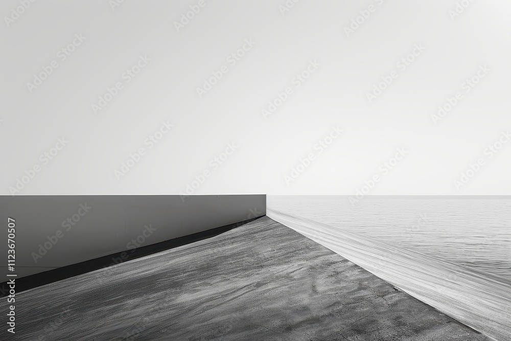 Aufkleber minimalist interior design featuring natural light and greenery, showcasing a modern space with simp