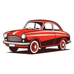 Fototapeta premium retro red car,