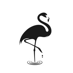 Flamingo flat icon. vector illustration