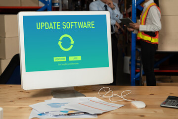Software update on computer for modish version of device software upgrade