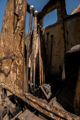 Intricate Details of an Abandoned Machinery Cabin