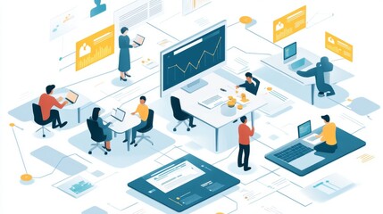 Obraz premium Virtual Office Platforms for Project Management