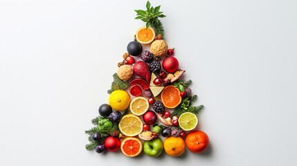 christmas tree with fruit