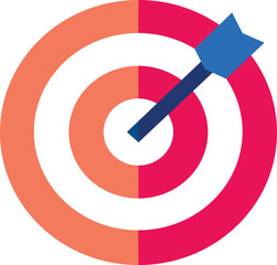 target with arrow icon, focus point icon, target icon, target logo, goal icon, on target icon