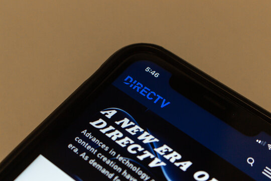 Mexico City, MEXICO - Nov 28 2024 : DirecTV website is displayed in an iPhone. DirecTV is an American multichannel video programming distributor offering digital satellite television services