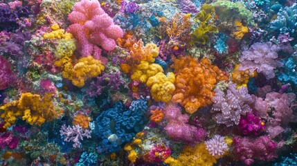 A myriad of hard and soft corals at Vatu-I-Ra Conservation Park on Viti Levu, Fiji, South Pacific, Pacific