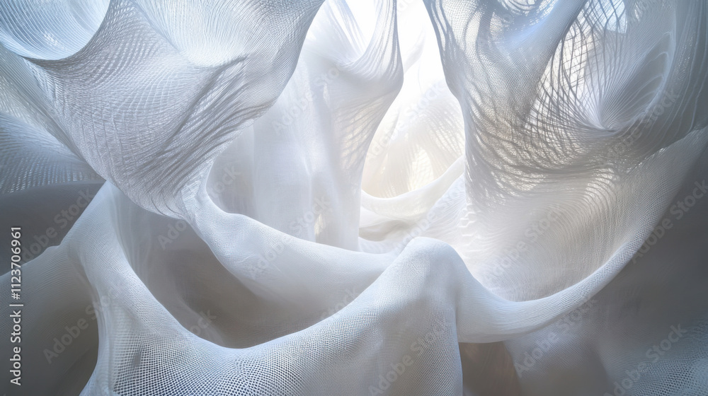 Poster intricate abstract textures displaying organic forms and light patterns revealing a complex structur