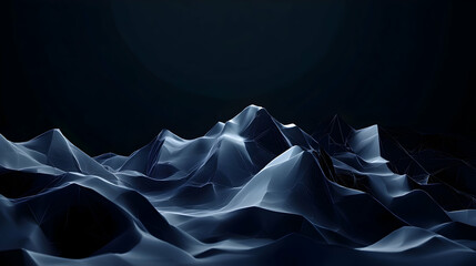 Fototapeta premium Abstract blue smoke swirls with light against a dark background