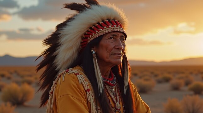 A Calm Portrait of Wovoka, the Paiute Prophet