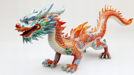 Fototapeta premium majestic dragon isolated on white background
