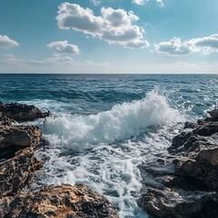 Breathtaking sea landscape featuring vibrant colors and tranquil scenery image