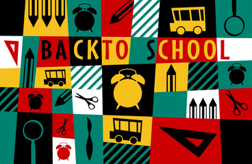 back to school graphic pattern