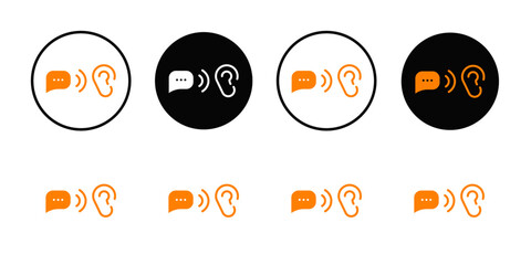 Active listening icon web design in vector