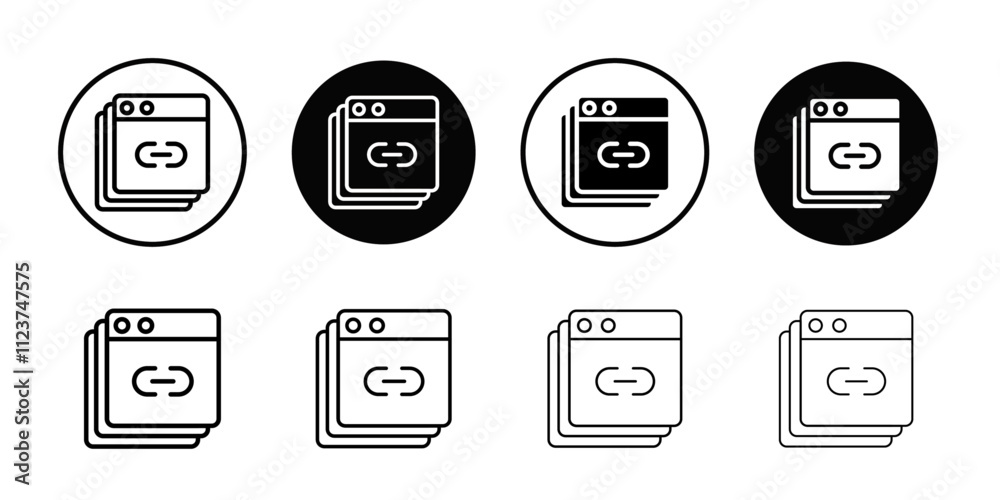Poster backlink icon web design in vector