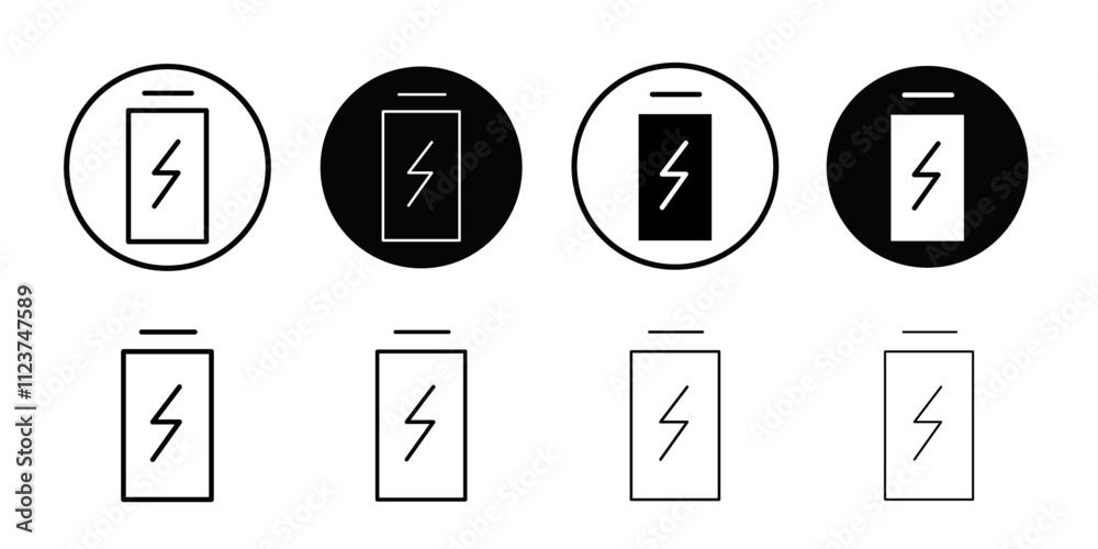Poster Battery icon web design in vector