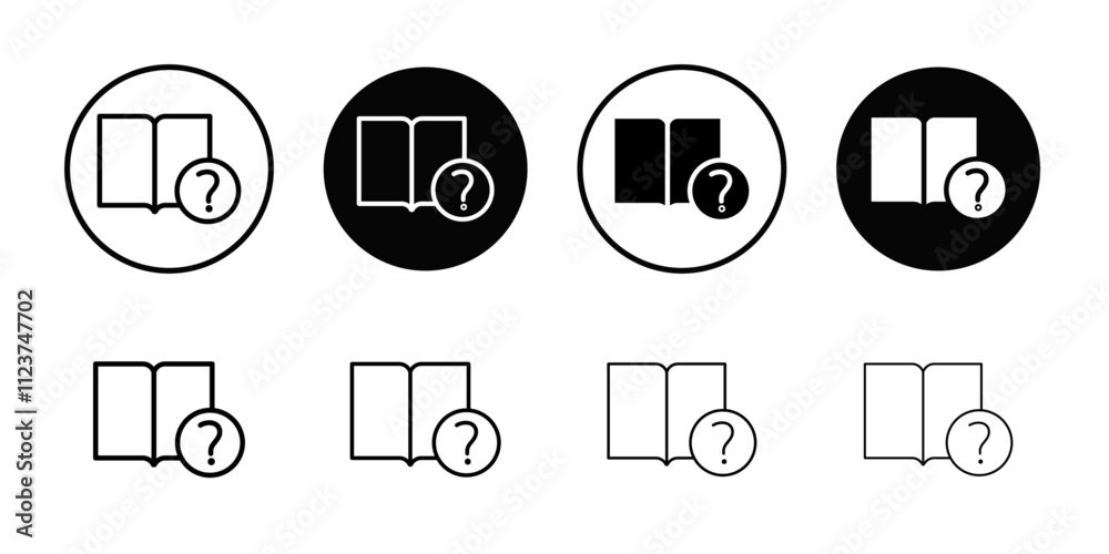 Poster book with question mark icon web design in vector