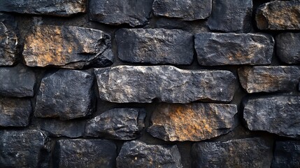 Fototapeta premium Stacked stone wall texture high resolution wallpaper