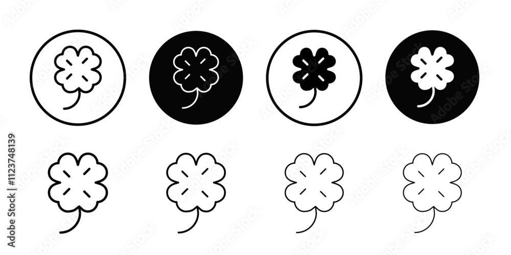 Poster Clover icon web design in vector