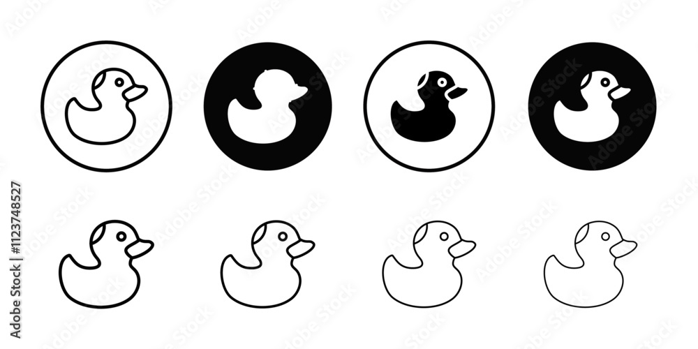 Poster Duck icon web design in vector