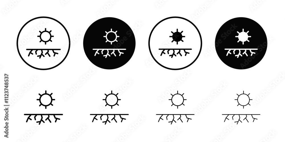Poster Drought icon web design in vector